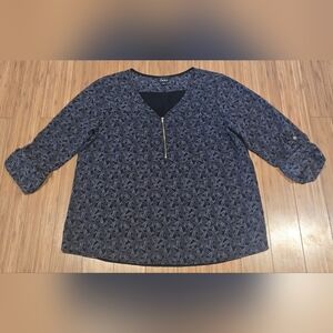 NWOT Simply Emma Patterned Women's Blouse